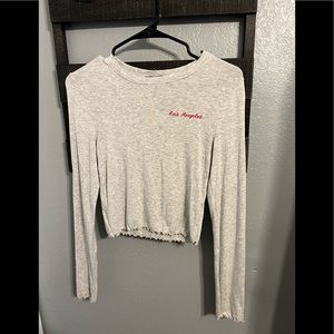 Forever21 Long Sleeve Crop Top